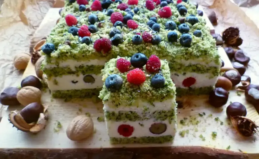 Leśny mech na dużą blachę z mascarpone - pewny przepis
